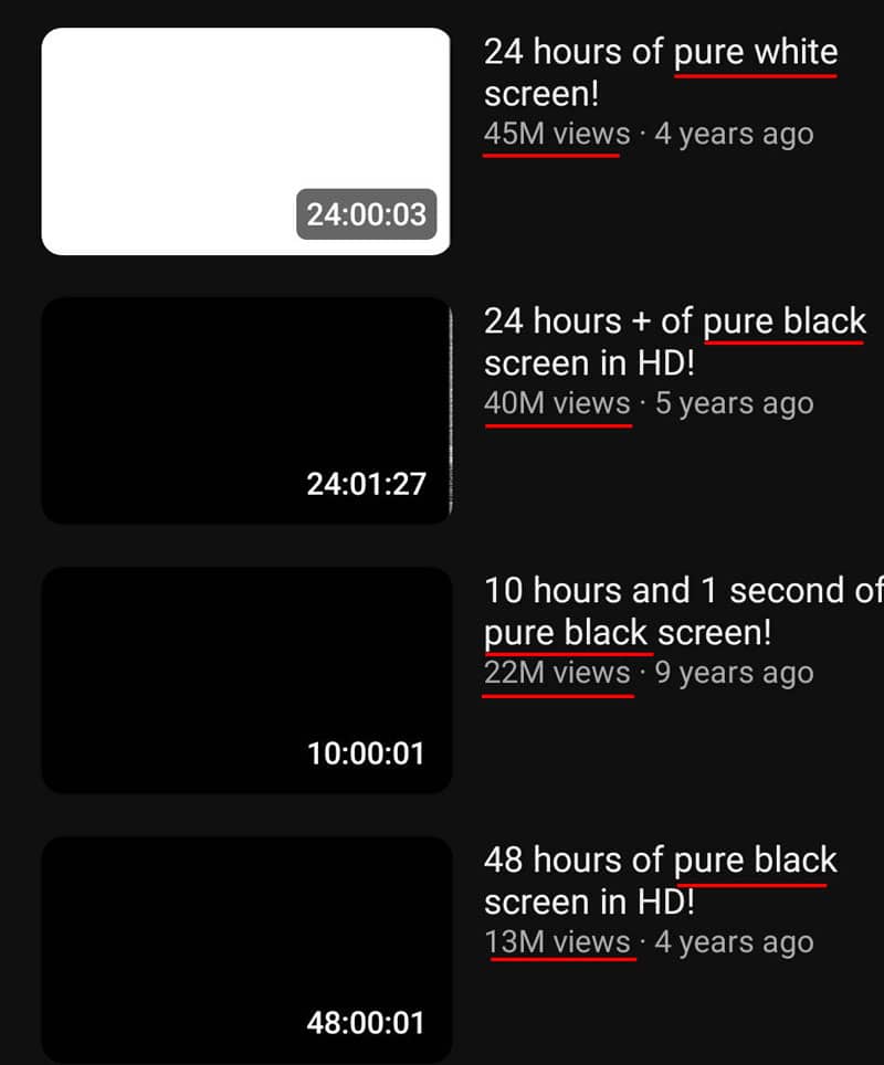 24 hours of pure white screen! 
