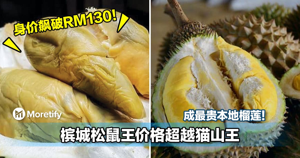 身价飙破RM130！槟城松鼠王榴梿价格超越猫山王，成本地最贵榴梿！
