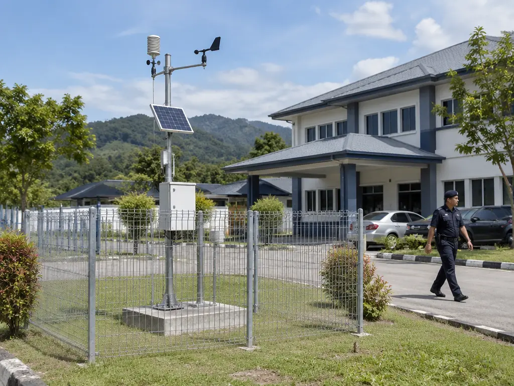 设于警区总部场地的空气质量监测设施示意图