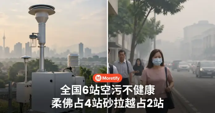 全国6站空污不健康 柔佛占4站砂拉越占2站