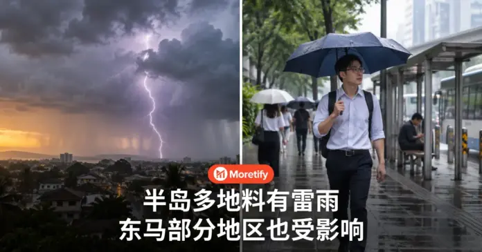 半岛多地料有雷雨 东马部分地区也受影响