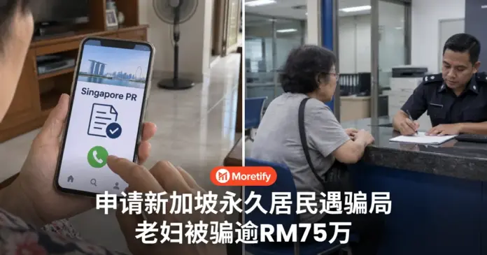 申请新加坡永久居民遇骗局 老妇被骗逾RM75万