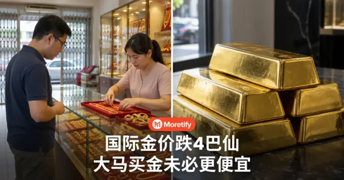 国际金价跌4巴仙 大马买金未必更便宜
