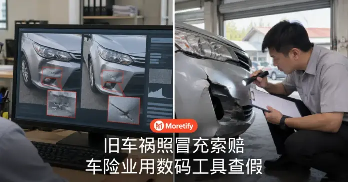 旧车祸照冒充索赔 车险业用数码工具查假