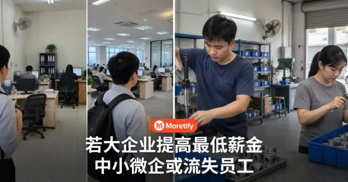 若大企业提高最低薪金 中小微企或流失员工