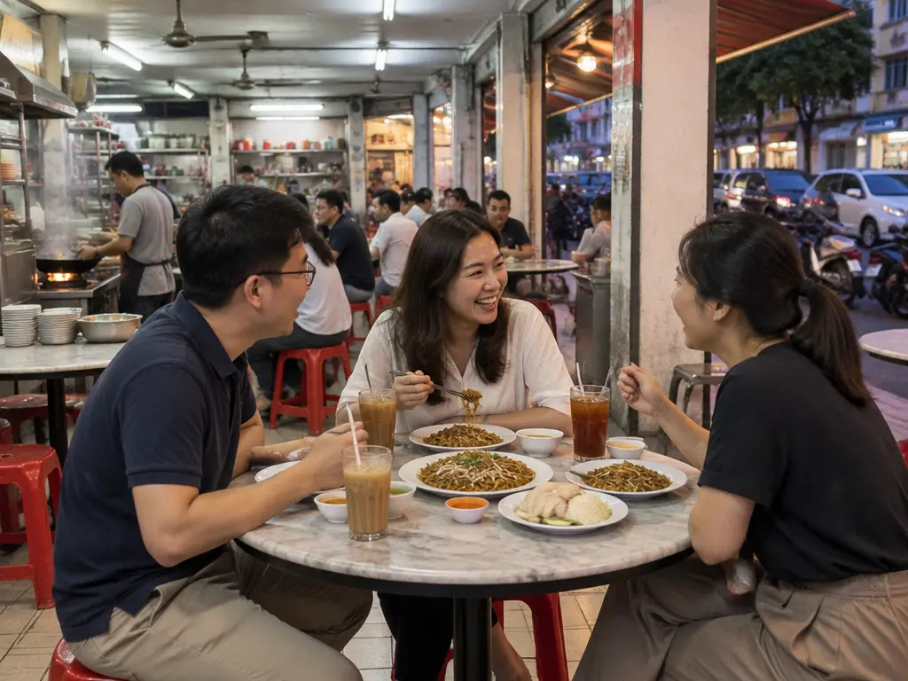 示意图:几位单身打工族下班后在本地咖啡店一起吃饭聚会