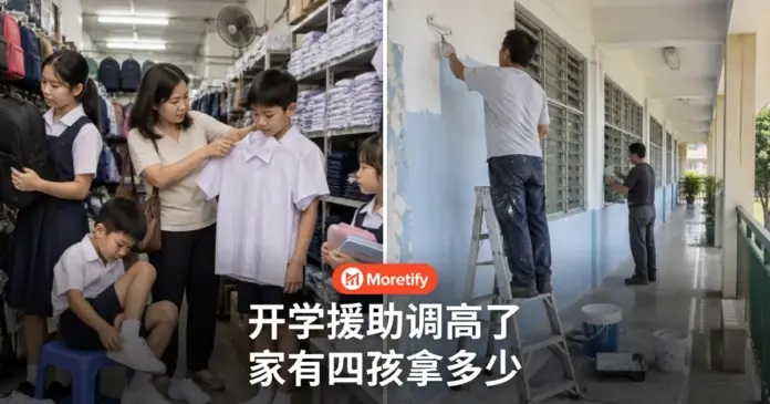 开学援助调高了 家有四孩拿多少