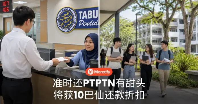 准时还PTPTN 10巴仙折扣有你份吗