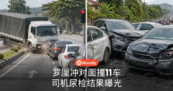 罗厘冲对面撞11车 司机尿检结果曝光
