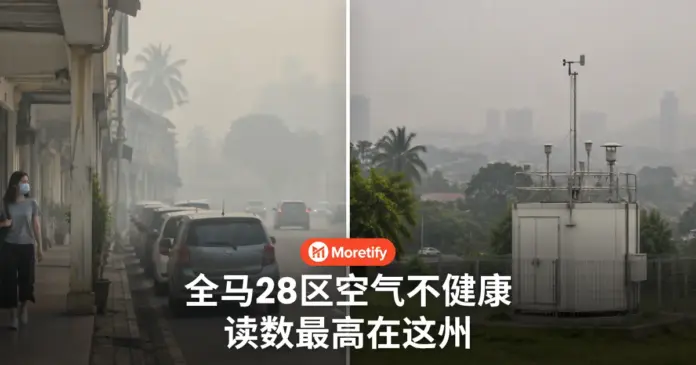 全马28区空气不健康 读数最高在这州