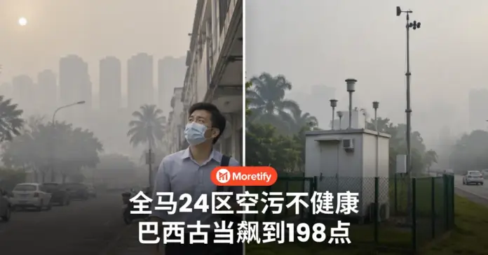 全马24区空污不健康 巴西古当飙到198点 差3点就非常不健康