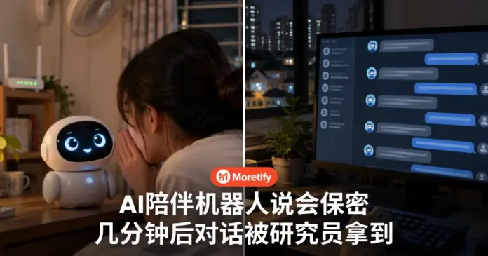 AI陪伴机器人说会保密 几分钟后整段对话 却被研究员拿到