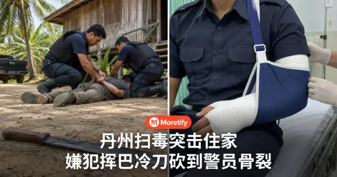 丹州扫毒突击住家 嫌犯挥巴冷刀反抗 警员左手被砍到骨裂
