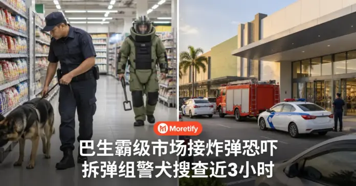 巴生霸级市场接炸弹恐吓 拆弹组警犬搜查近3小时