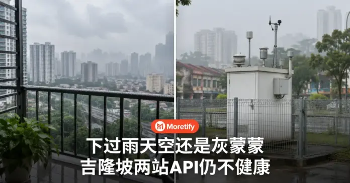 下过雨天空还是灰蒙蒙 吉隆坡两站API仍不健康
