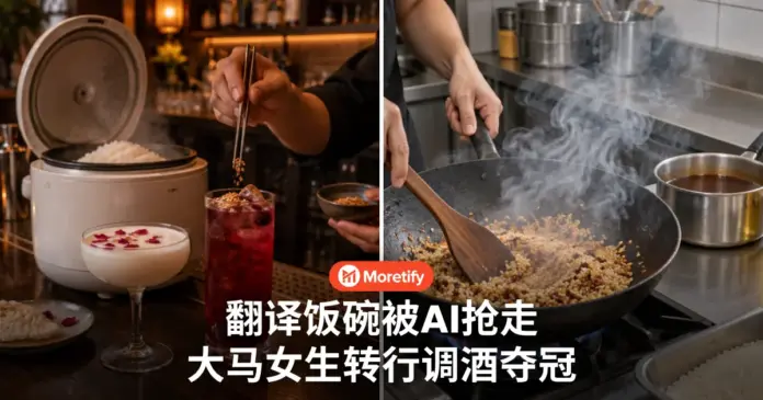 翻译饭碗被AI抢走 大马女生转行调酒夺冠