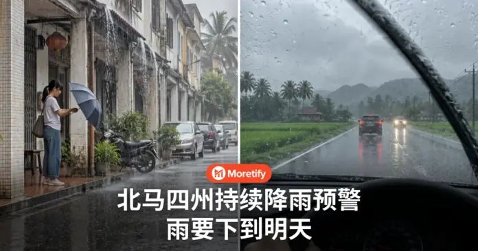 北马四州持续降雨预警 雨要下到明天