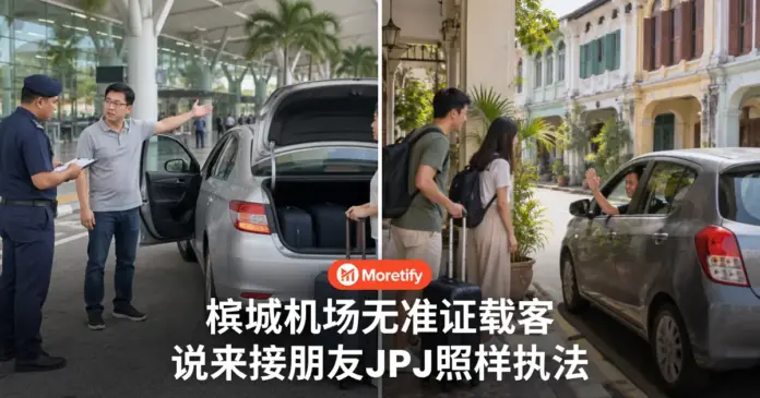 槟城机场无准证载客 司机说来接朋友 JPJ照样执法