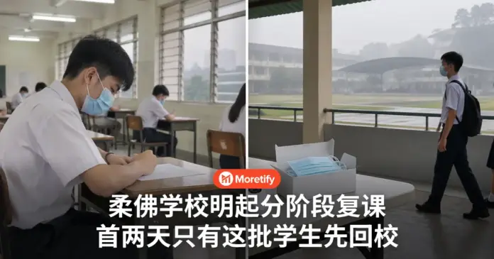 柔佛学校明起分阶段复课 首两天只有这批学生先回校