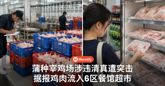 蒲种宰鸡场遭突击 据报鸡肉流入6个地区 餐馆杂货店和超市