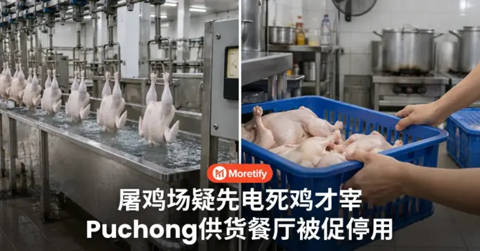 鸡疑先被电死才屠宰 Puchong屠鸡场营运20多年 供货餐厅被促停用
