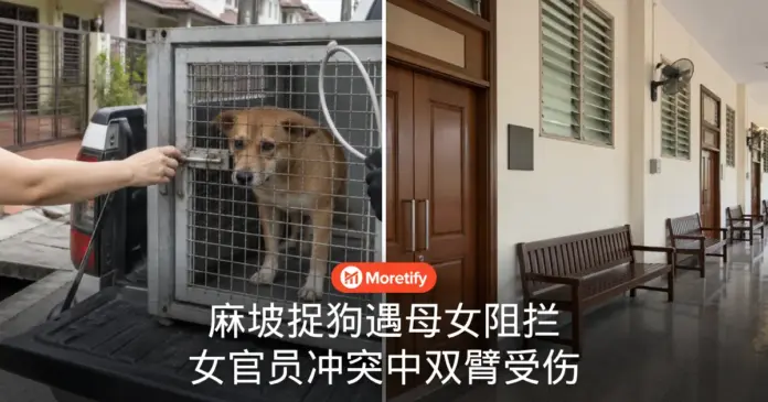 麻坡捉狗遇母女阻拦 女官员冲突中双臂受伤
